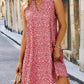 PureWear® - Rotes ärmelloses Print-Minikleid