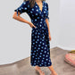 Kleid mit V-Ausschnitt und Polka Dots - Yara