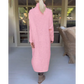 AMALIE -  Langer Pullover mit hohem Halsausschnitt