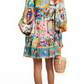 Vintage Floral Letters Print Schleife - Lara