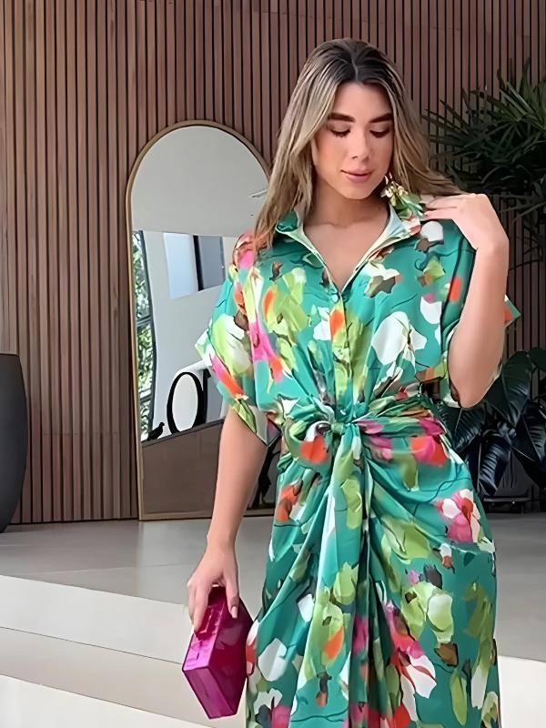 Knöchellanges Kleid mit Blumenmuster - Ivy