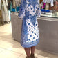 Lina - Blaues Musterkleid Boho-Chic