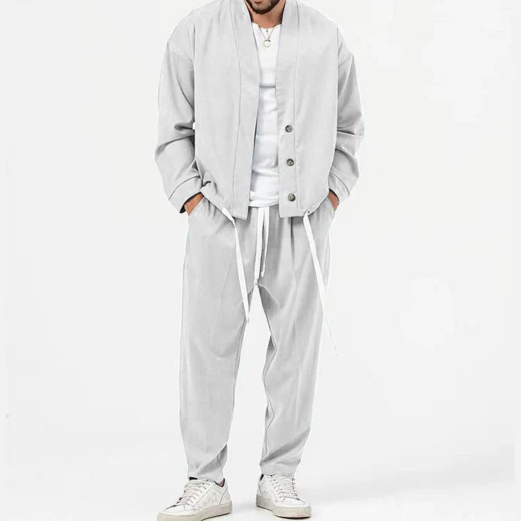 Gerrit -   2-teiliges set aus blazer mit knöpfen und hose mit kordelzug