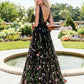 Adela - Besticktes Kleid mit Blumendruck