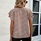 Rosafarbene Bluse mit schwarzem Print - Lisa