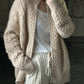 Monci® - Bequeme einfarbige Strickjacke mit langen Ärmeln