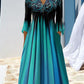 Kleid mit V-Ausschnitt und Farbverlauf