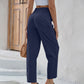 Kirsten - Unifarbene Hose mit hoher Taille
