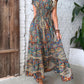 FallStil® - Buntes Paisley geraffte Taille Langes Sommerkleid