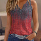 FallStil® - Ombre Tank-Top mit Regenmuster in Blau und Rot