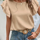 Weißes Rüschenbluse Chic - Sophia