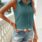 Orange Ärmellose Bluse - Lena