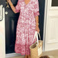 Zoë Bohème Kleid mit V-Ausschnitt