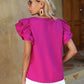 Weißes Rüschenbluse Chic - Sophia