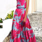 Donna - Bedrucktes Maxikleid mit einer Schulterpartie