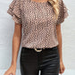 Rosafarbene Bluse mit schwarzem Print - Lisa