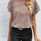 Rosafarbene Bluse mit schwarzem Print - Lisa