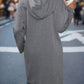 Celestial® - Grauer einfarbiger Kapuzenpullover Oberbekleidung