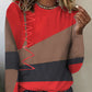 FallStil® - Modernes rotes Farbblock-Top