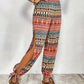 Isolde - Allover Print Hose mit Seitenschlitz