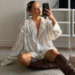 BRIGIT - Extragroßes Glitzerhemd für Damen