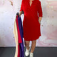 Schlichtes Kleid mit V-Ausschnitt - Lotte