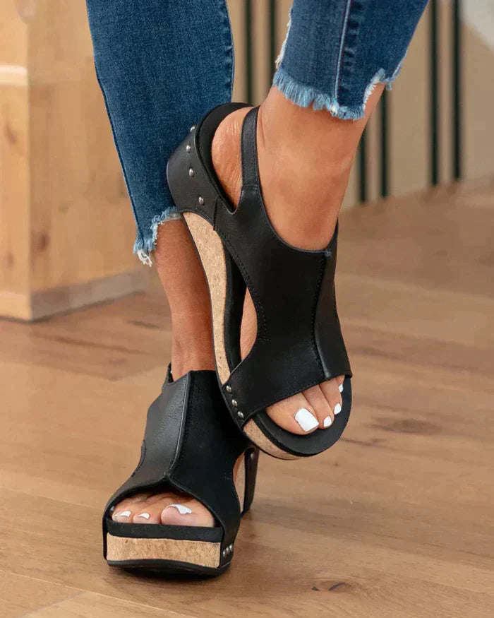 JASMINNA - Trendige Damensandalen mit Keilabsatz und ergonomischem FuÃ?bett