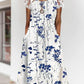 Kleid mit Blumendruck und Spitzenärmeln