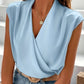 Hellblaue Wickelbluse - Emilia