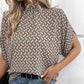 SpringStil® - Retro Print Mock Neck Top
