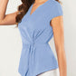 Himmelblaue Bluse - Lina