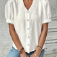 Weiße Bluse mit Spitzendetails Frieda