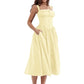 Moonlight™ Schwarzes Midi-Sonnenkleid