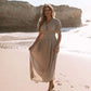 Maya | Schlitz V-neck Mühelos Maxi