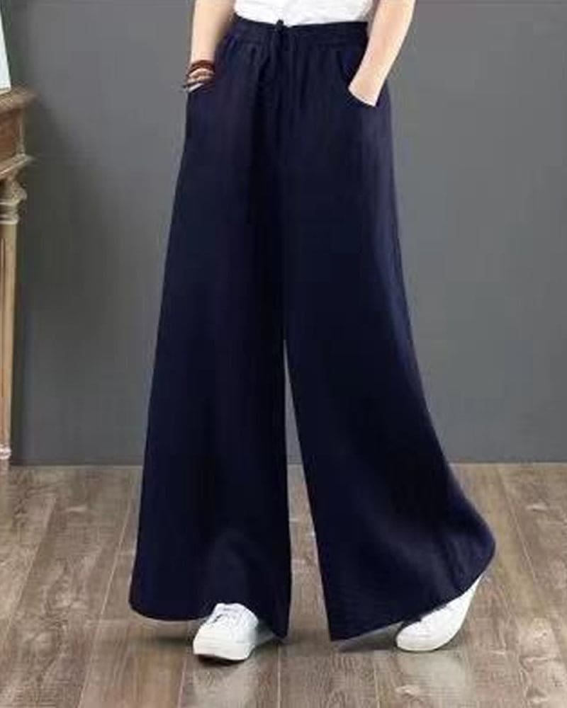 Evanie - Hose in einfarbiger Farbe