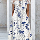 Kleid mit Blumendruck und Spitzenärmeln