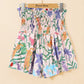 Blumen-High-Waist-Shorts - Rosa