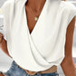 Hellblaue Wickelbluse - Emilia