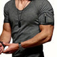 LORENZ - Locker geschnittenes Herren-T-Shirt mit V-Ausschnitt