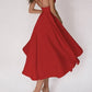 Audrey Elegantes Kleid mit V-Ausschnitt und Trägern