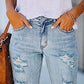 MABEL - Zerrissene Jeans Shorts
