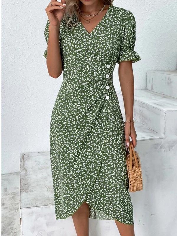 SpringStil® - Minikleid Damen - Sommerkleid - Elegant/Modisch - Frühling/Sommer - Grün - Babara-Mode