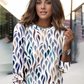 FallStil® - Elegantes langärmeliges Print-Top