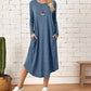 Zelda - Langärmeliges lockeres Kleid