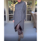 AMALIE -  Langer Pullover mit hohem Halsausschnitt