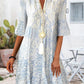 Elegantes Kleid im Print mit Halbarm