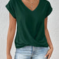 Grünes V-Ausschnitt Shirt - Laura