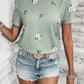 Mintgrünes Blument-Shirt - Lara