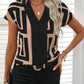 Schwarzes Geometrische-Bluse Julia