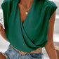 Hellblaue Wickelbluse - Emilia